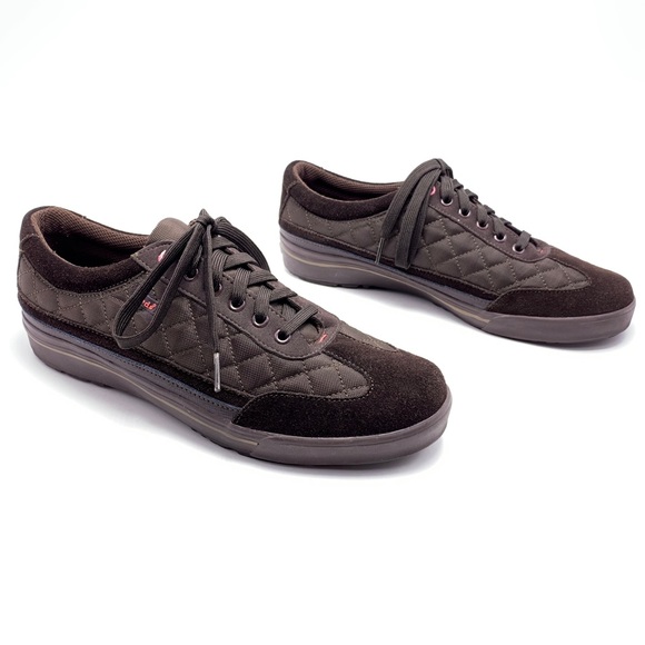 Keds Brown Suede Quilted Nylon Sneakers - Picture 4 of 8